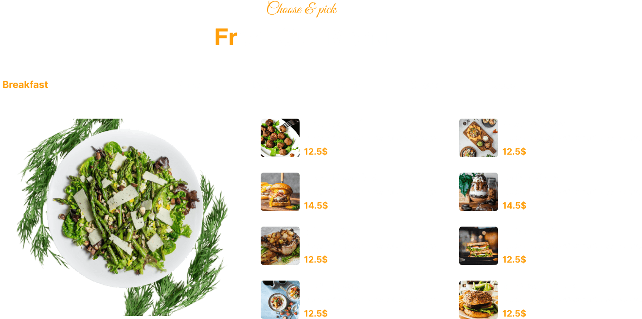 Our Menu